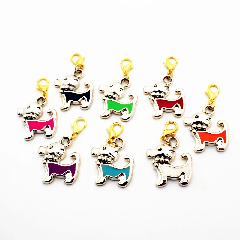 Микс 50 шт./лот Животные Собака Золотая пластиковая подвеска талисман амулеты