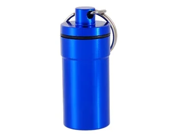 Medium Aluminum Alloy Pills Bottle (Blue) | Дом и сад