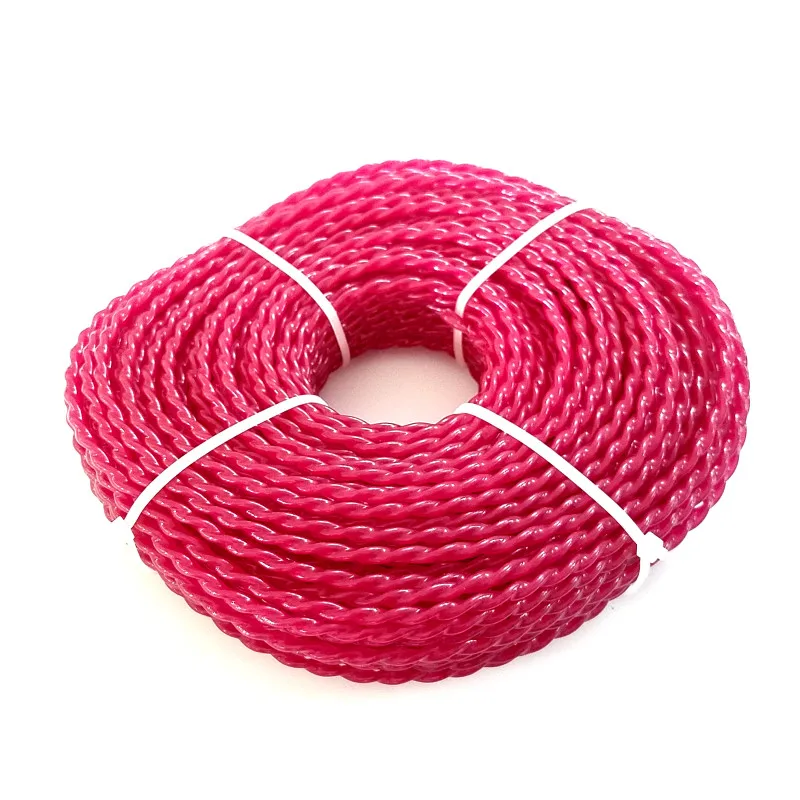 Newest 3mm Brush Cutter Strimmer Line Mowing Nylon Trimmer Rope Wire Oval Straw 60M Lawn Mower Accessory | Инструменты