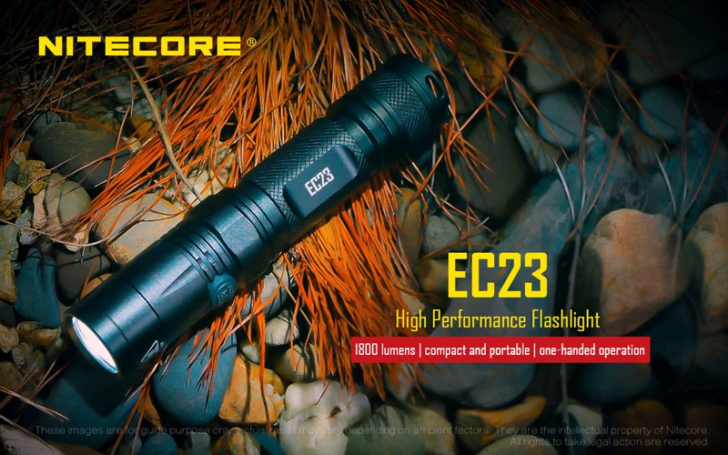 1800 люмен Nitecore EC23 CREE XHP35 HD E2 светодиодный высокопроизводительный фонарик с батареей(IMR18650 2500mAh 35A