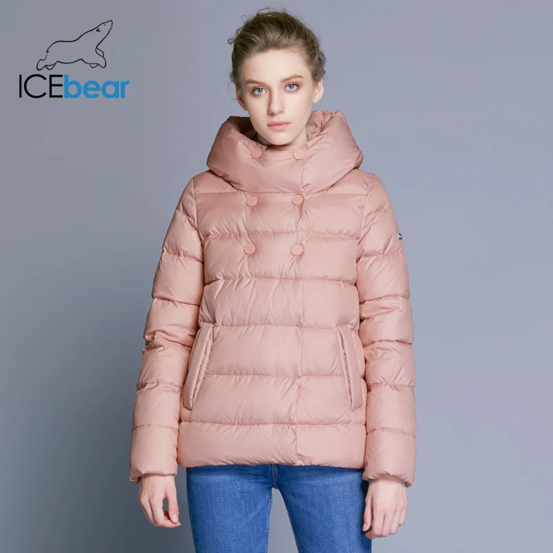 ICEbear 2018 короткие Для женщин парки хлопковая стеганая куртка новые женские Модные