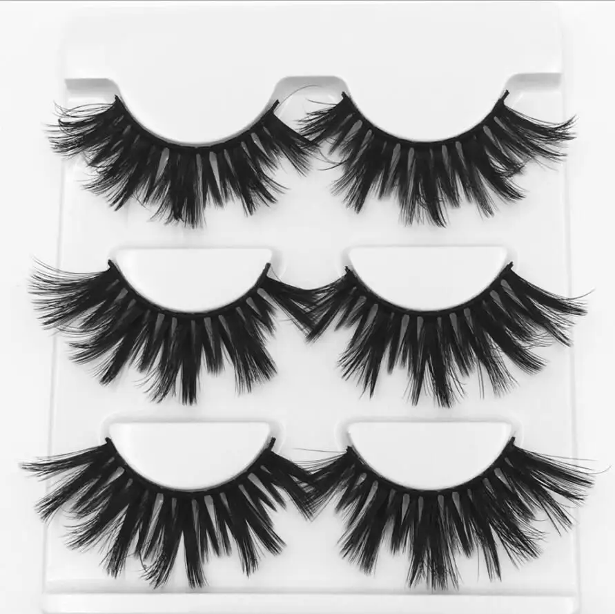 3pair 317 3/5/7/13Pairs3D норки волосы Накладные Eyelashes15-25 мм ресницы толстые длинные тонкие пышная Праздничная не тестировано на норковые ресницы инструменты для макияжа - Цвет: 3pair 317