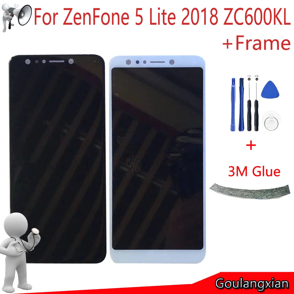 6 0 &quotAAA оригинальный ЖК дисплей с рамкой для Asus Zenfone 5 Lite 2018 ZC600KL S630 SDM630 сенсорный