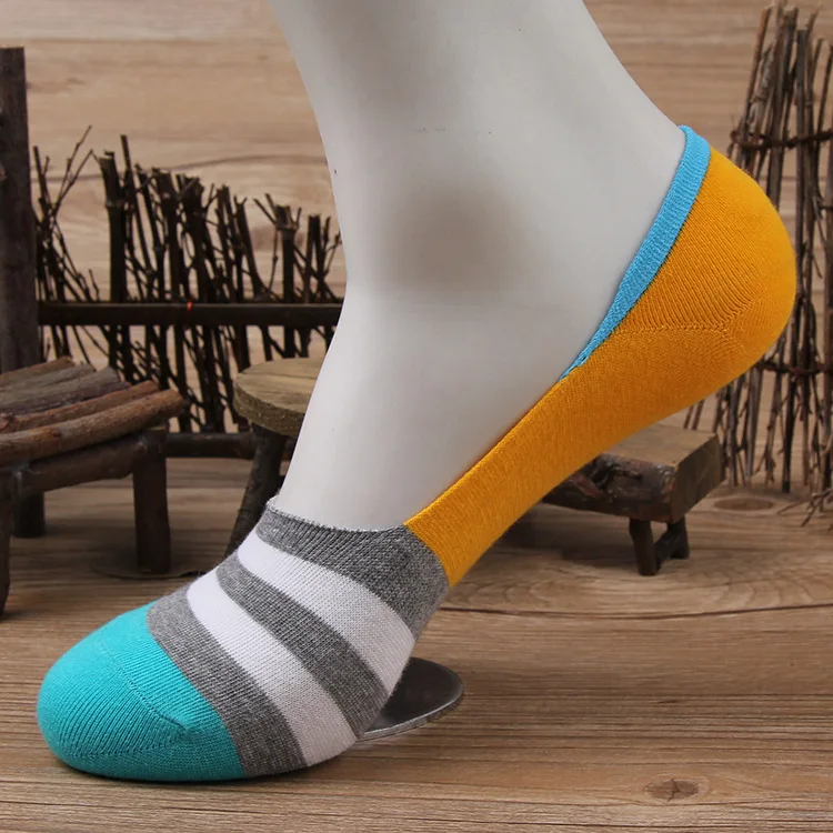 Носки невидимки мужские из бамбука повседневные лоферы Мокасины носки для