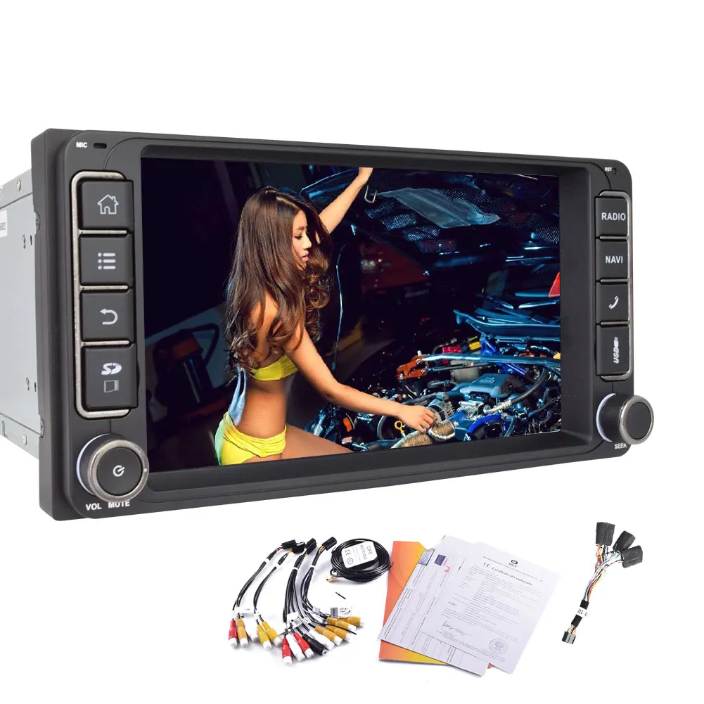 Android 4 Автомобильный Радио Видео в тире 1080 P WiFi FM 7 &quotАвто приложение RDS gps Стерео