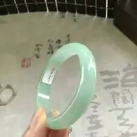 

Gift A Certificate Natural Jadeite Bracelet with Light Green 54-62mm Female Handring Jewelry Gift