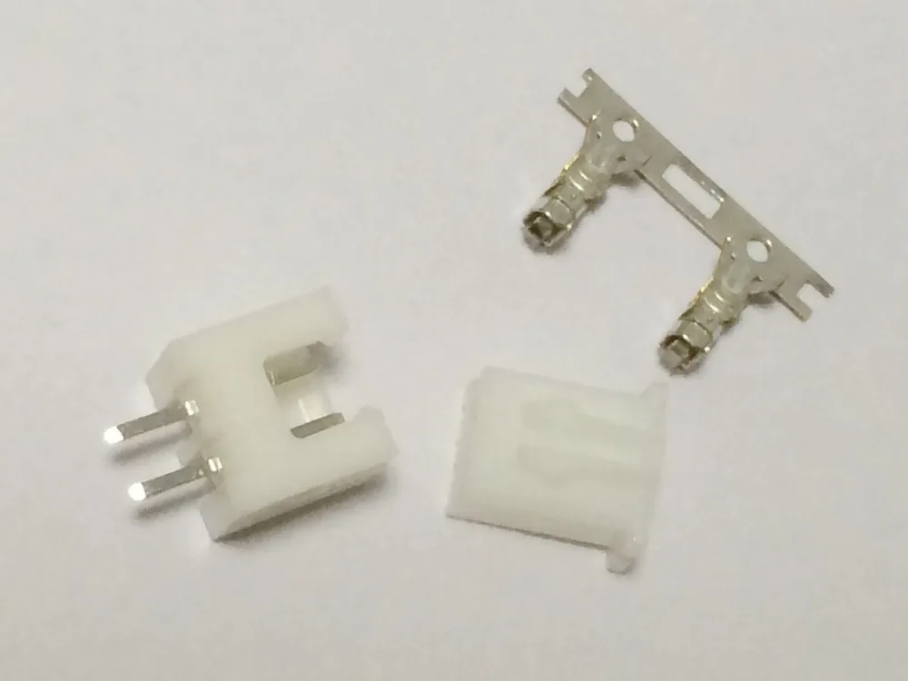 50 комплектов XH2.54mm 2 контактный разъем JST штекер гнездо обжимы DIP 2P|male connector|kit