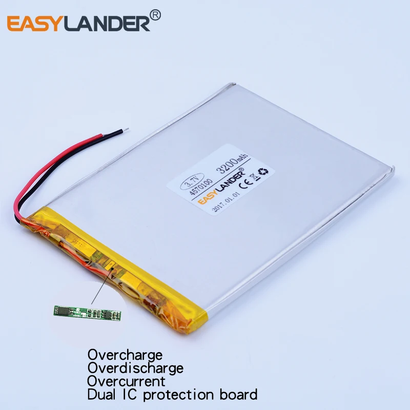 3 7 V 3200mAh 4570100 перезаряжаемый литий полимерный ионный аккумулятор для Bluetooth