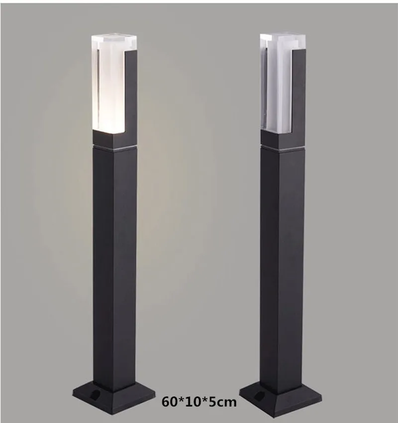 60cm High YRANK 12 W наружного освещения IP68 Водонепроницаемый светодиодный светильник лужайки 85-265 V DC12V светодиодный снаружи пал пол сад двор освещения дороги - Испускаемый цвет: 60cm High