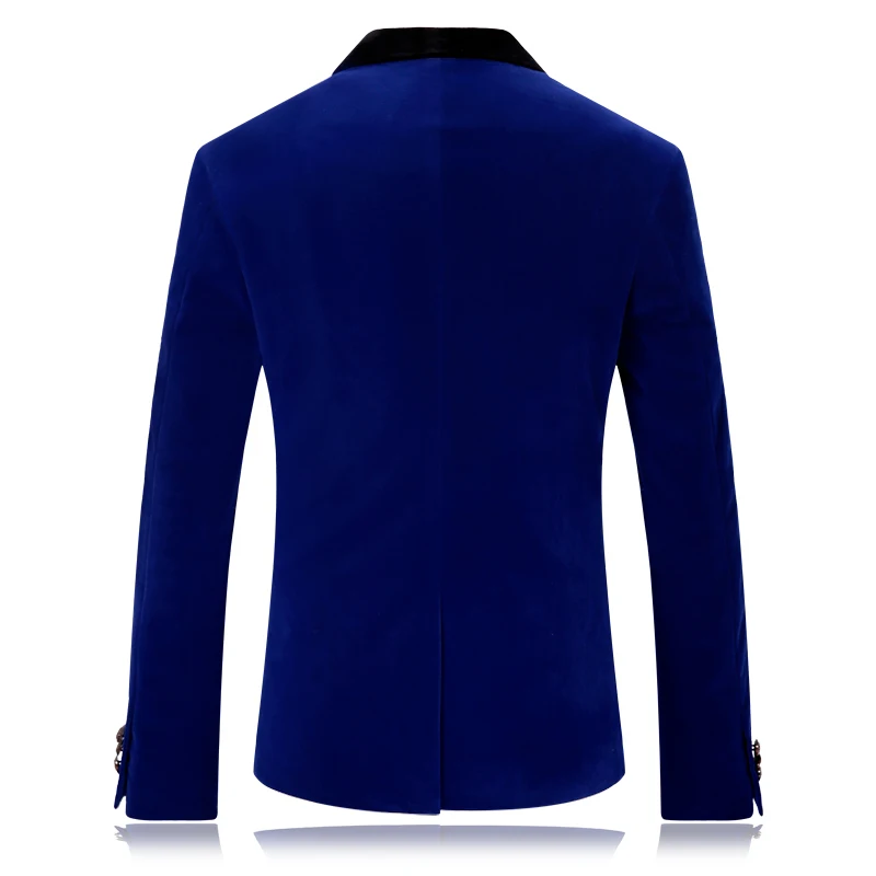 

Batmo 2017 high quality famous brand blue casual suit men Business blazer jacket plus-size M,L,XL,XXL,XXXL,XXXXL K8670