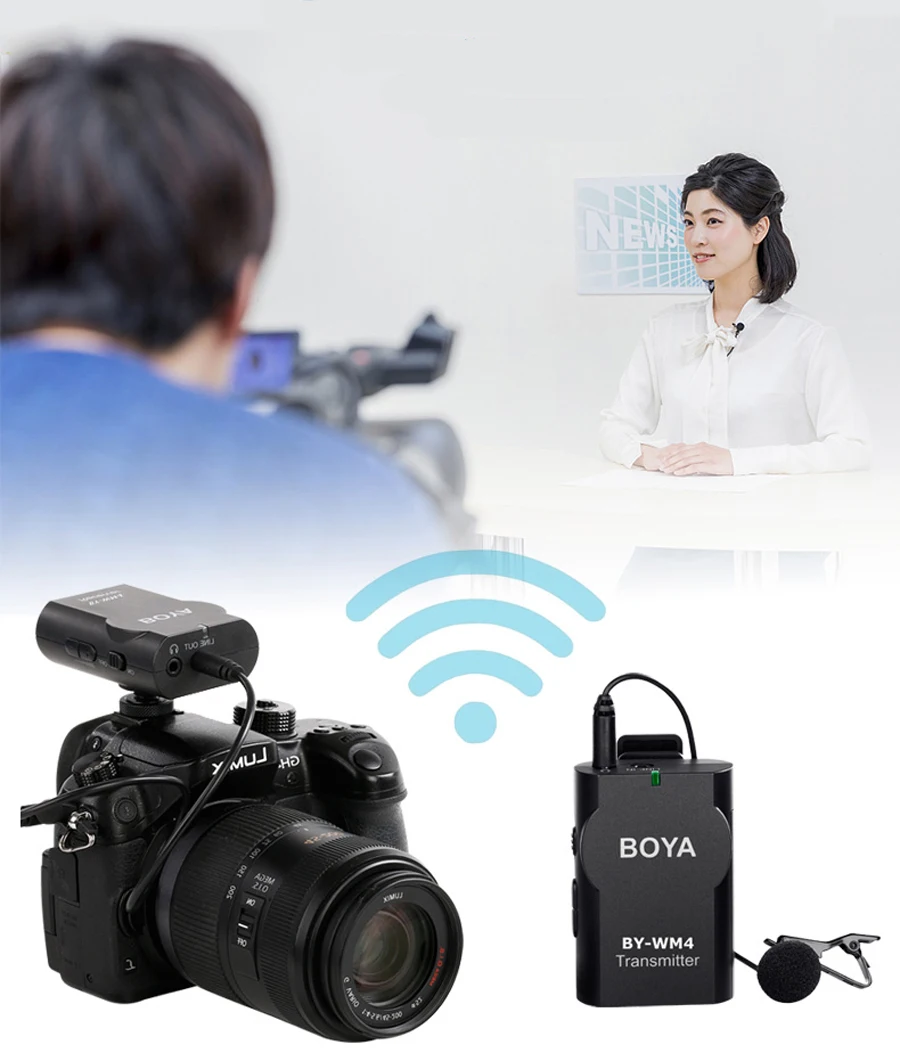 Беспроводной конденсаторный петличный микрофон BOYA для Canon Nikon Sony A7 GH5 цифровой