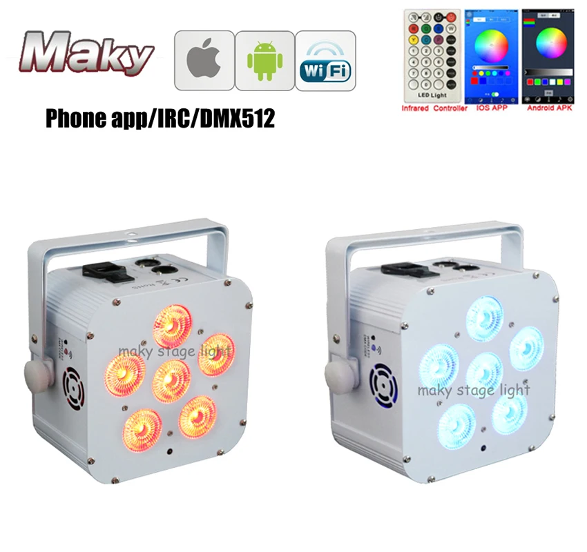 10/коробка новый дизайн беспроводной сценический светильник с аккумулятором led wash
