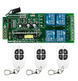 Новый пульт дистанционного управления AC85v ~ 250V 110V 220V 230V 4CH РАДИО переключатель и 3 *
