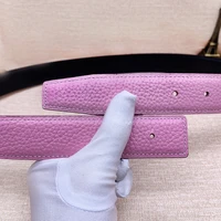 2022 without buckle ciartuar for men women 3 2cm pink color belt high quality cowskin genuine leather two sides free shipping