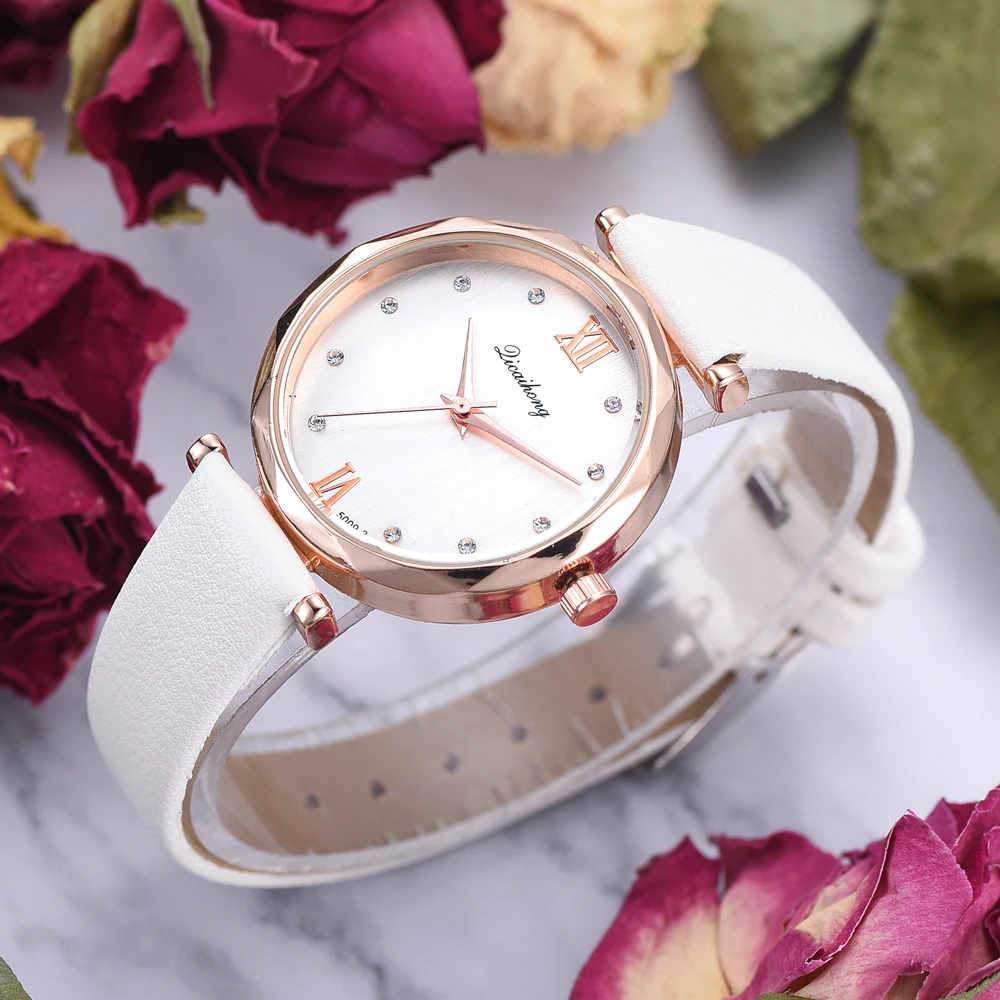 Women's Leather Watches Fashion Starry Sky Dial Creative Desgin Popular Bracelet Dress Quartz Clock Luxury Ladies Rose Watch | Наручные