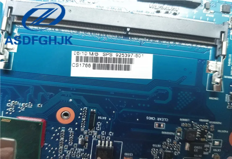 Материнская плата для ноутбука HP 17-AE 925397-601 материнская 6050a2906701-mb-a01 SR341 I7-7500U CPU