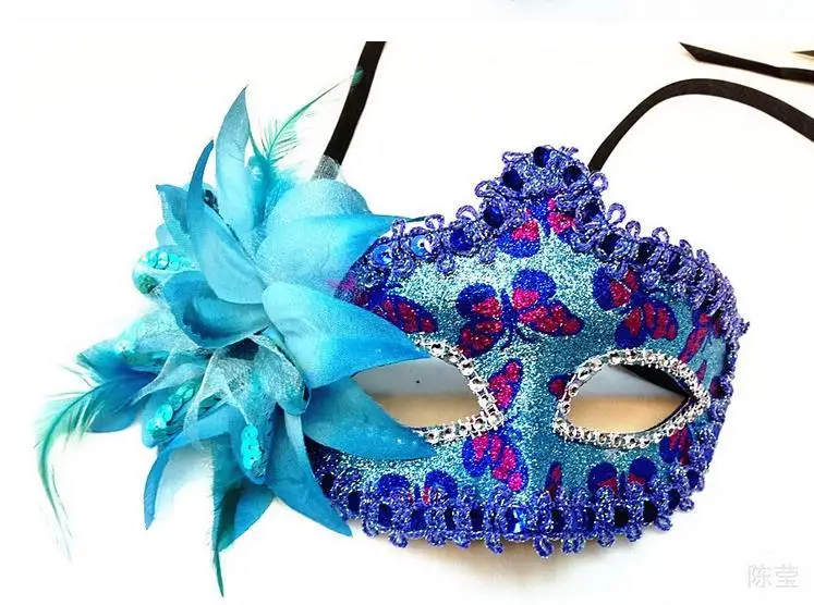 Боковые цветы принцесса маскарадные маски маска для вечерние модная женская на