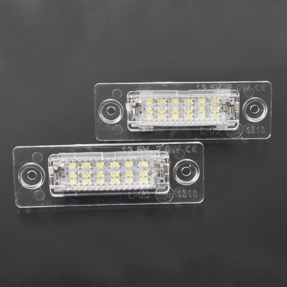 

2pcs Car LED License Number Plate Lights Lamp For VW Transporter T5 Multivan Caravelle Eurovan Passat Caddy Touran Golf