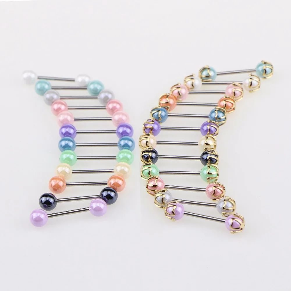 2 шт. Акриловые Кольца для языка 1 х16 мм|body piercing jewelry|piercing jewelrybarbell tongue |