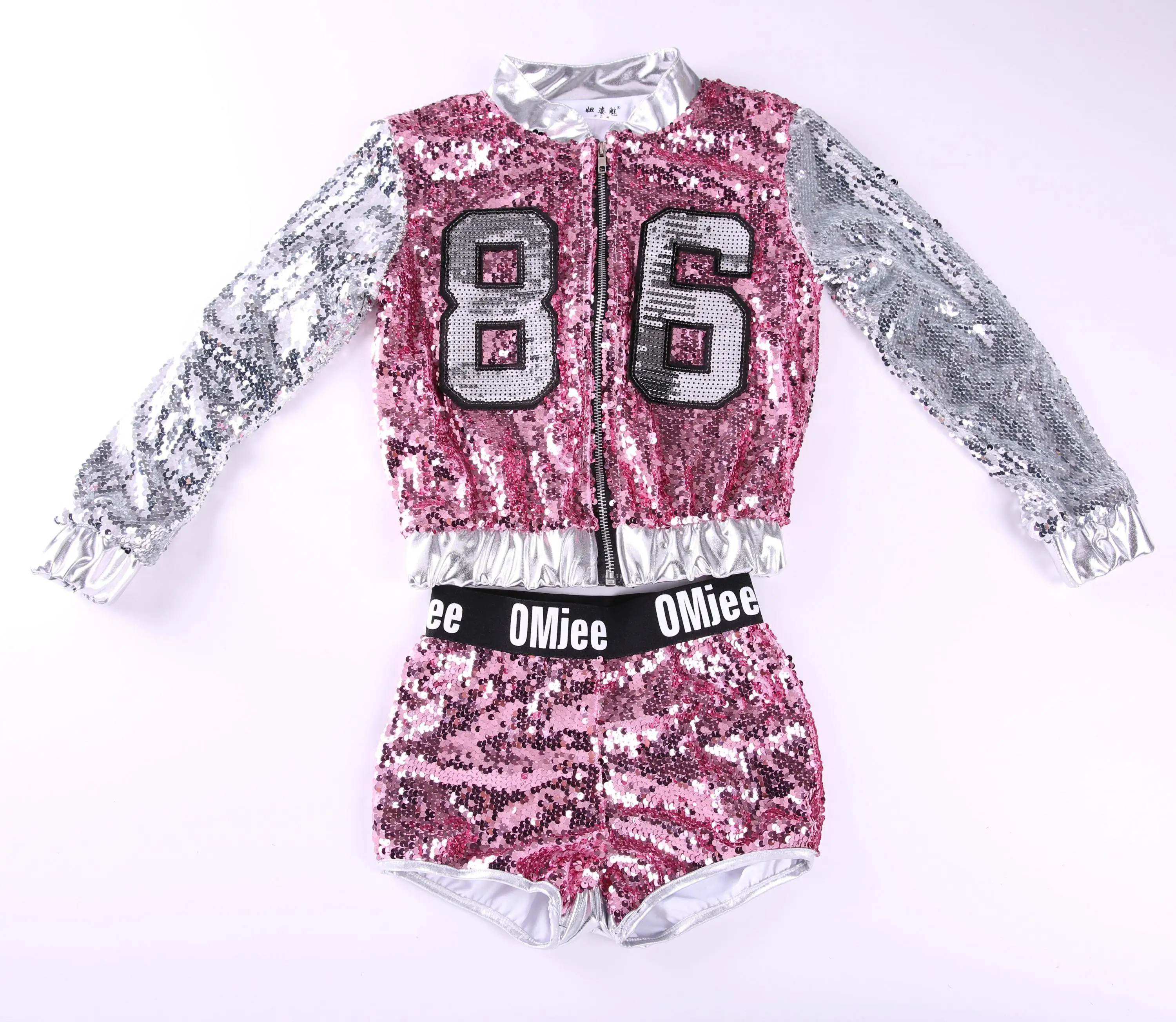 

New Children Jazz Dance Costume Boys Girls Street Dance Performance Wear Sequins Modern Kids Child Hip Hop Clothes