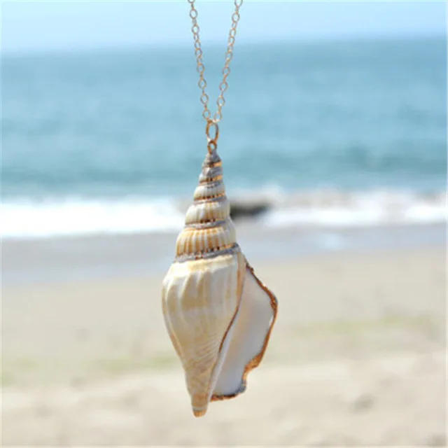 ShellNecklace9 Новинка, Пляжное ожерелье с кисточкой в виде ракушки для женщин, богемное золотое ожерелье, ювелирные изделия - Окраска металла: ShellNecklace9