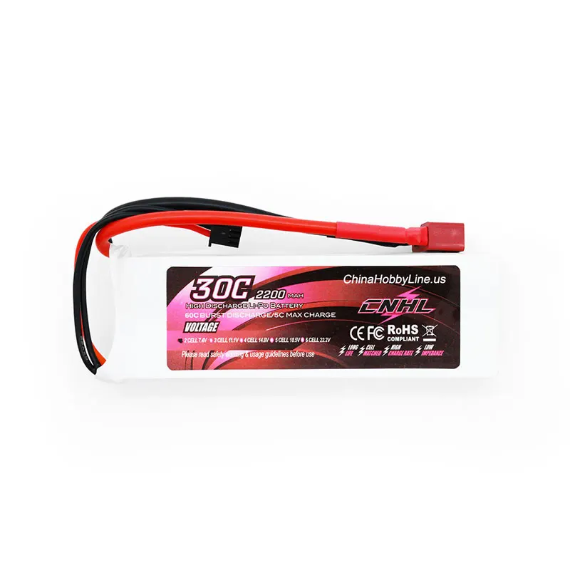 4 шт. CNHL Lipo 2S 2200 мАч батарея 7 В 30C G + Plus с T Deans разъемом для радиоуправляемого FPV
