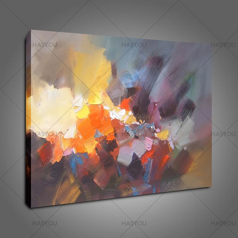 100% handpainted knife oil painting on canvas modern abstract wall Art Decor colourful picture art room home decoration | Дом и сад
