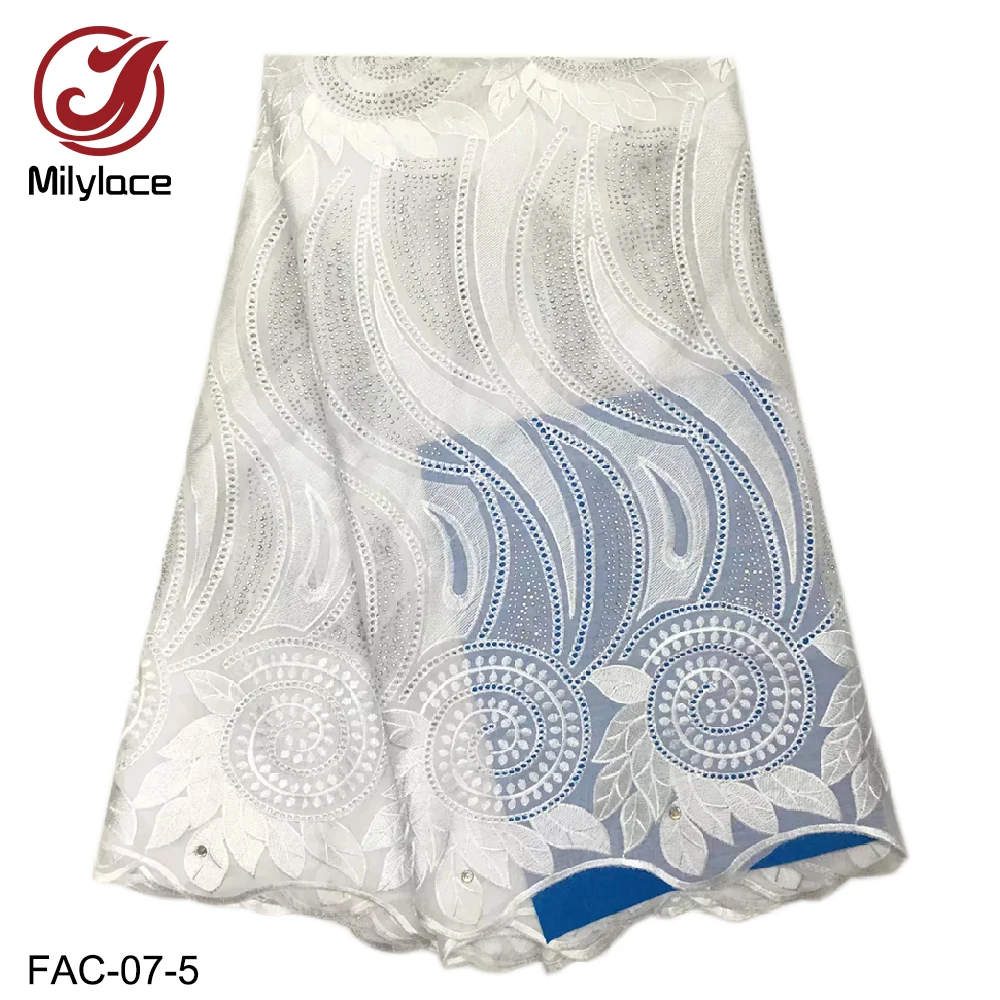 Milylace нигерийские хлопковые кружевные ткани 5 ярдов швейцарская хлопковая вуаль