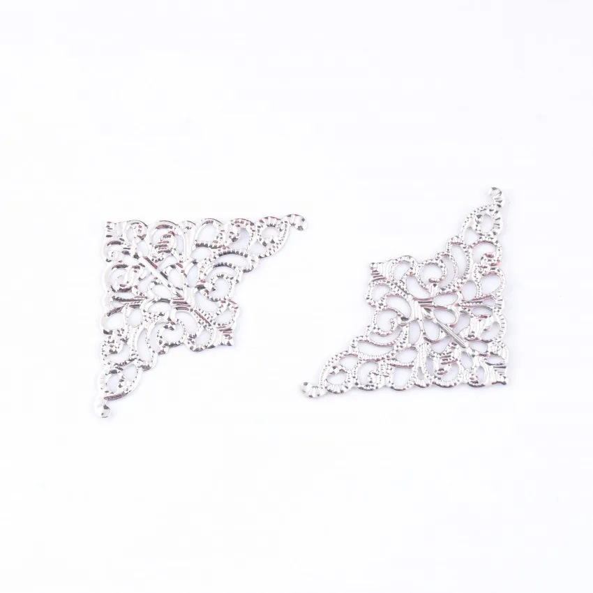 Бесплатная доставка розничная продажа 10 шт. серебристые филигранные оболочки