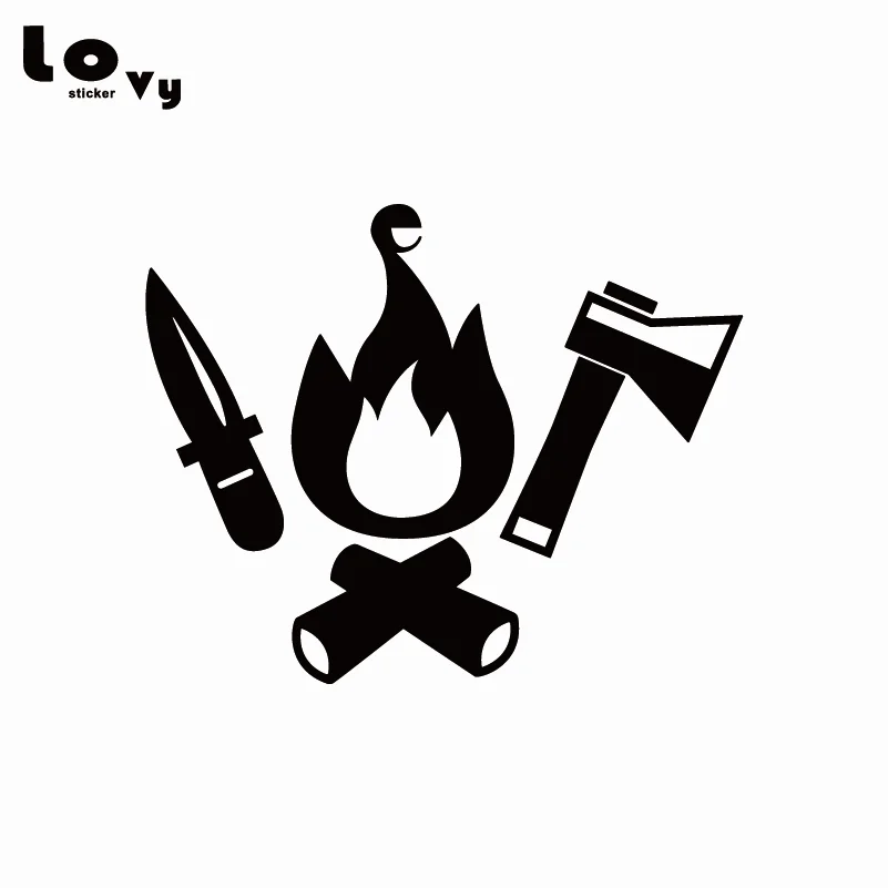 Campfire инструменты для кемпинга виниловая Автомобильная наклейка/наклейка