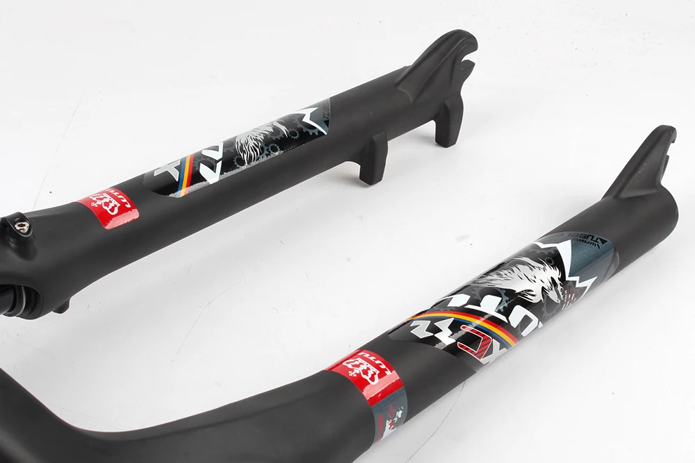 26er MTB вилка подвеска 26x4," алюминиевая Велосипедная вилка пневматическая подвеска дисковая вилка 120 мм дорожная горная Толстая Велосипедная вилка