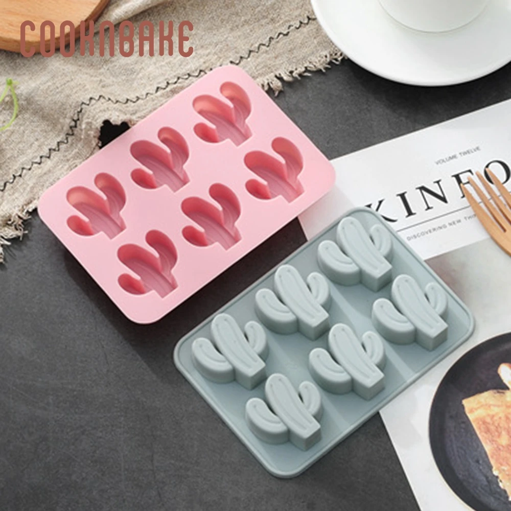 COOKNBAKE Silicone Chocolate Candy Mold Cactus biscuit pastry baking tool craft gypsum fondant form DIY cake decoration | Дом и сад