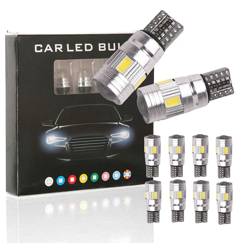 194 W5W 10 SMD 5630 Светодиодный светильник лампа без ошибок светодиодный парковки T10