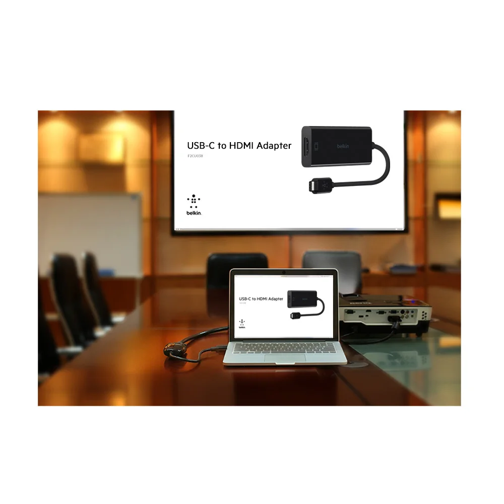 Belkin оригинальный USB-C к HDMI адаптер 4 К/60 Гц Тип-C кабель для HDTV MacBook Pro с розничной
