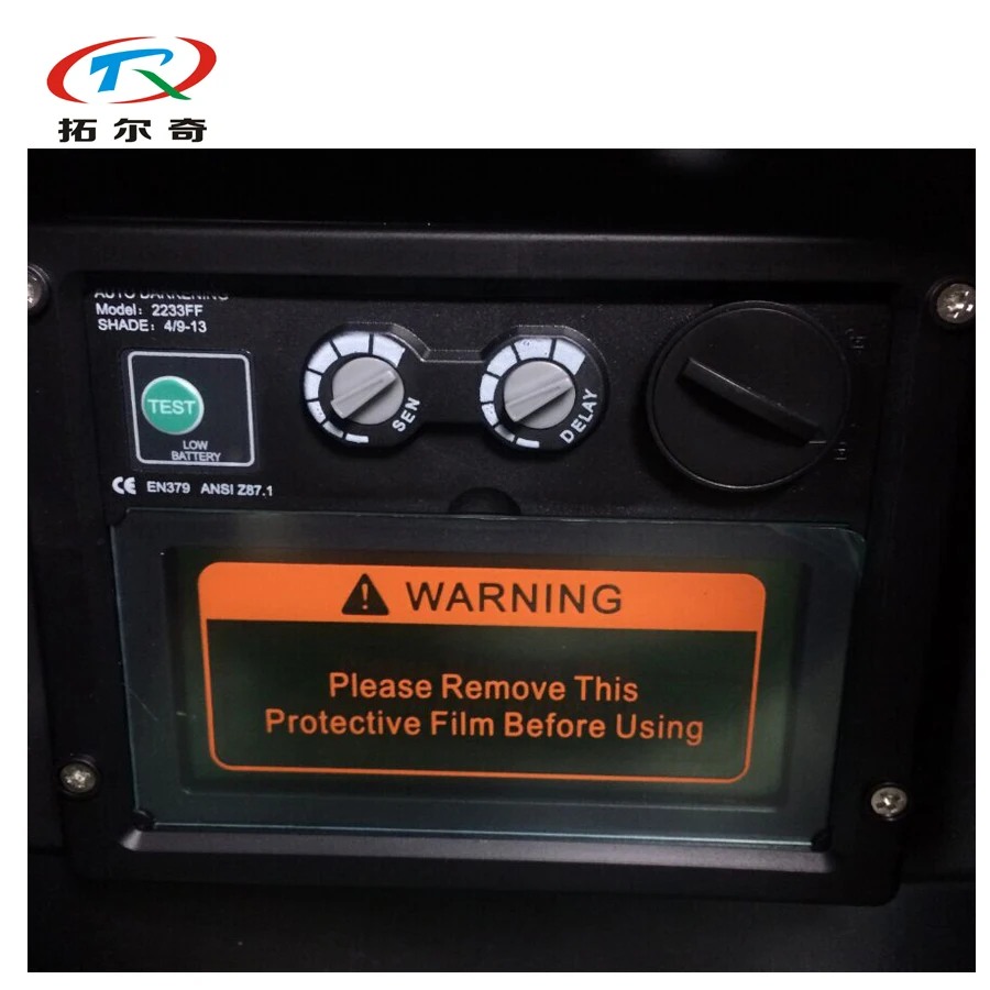 

face eyes Protective Welding Helmet with long glove auto Darkening welding mask Chameleon solar replaced battery HD04(2233FF)GY