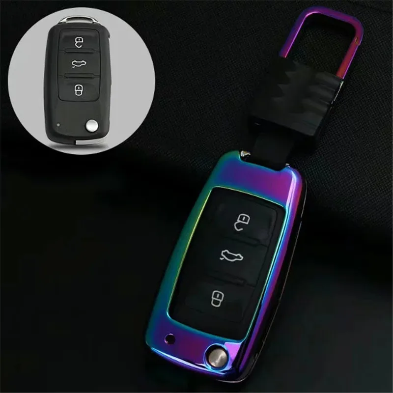 Цинковый сплав чехол для автомобильного ключа VW Polo Golf Passat Beetle Caddy T5 Up Eos Tiguan Skoda A5 SEAT