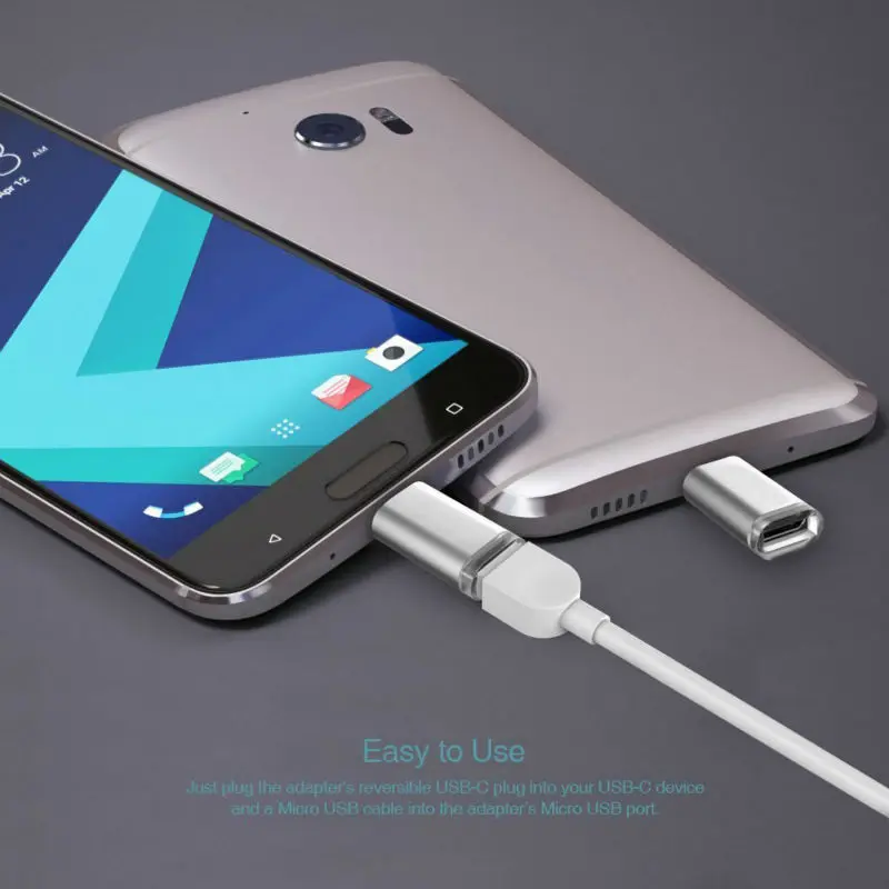 Кабель адаптер для зарядного устройства с портом USB 3 1 Type C (папа) на Micro 2 0 (мама) ZTE