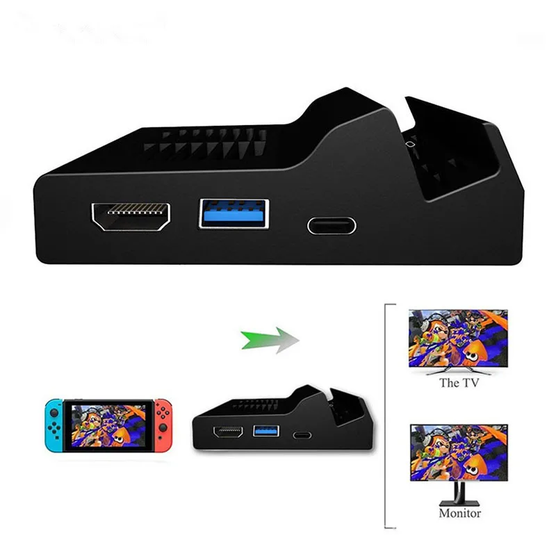 Портативная охлаждающая док станция HDMI для Nintendo Switch сменная радиаторов NS