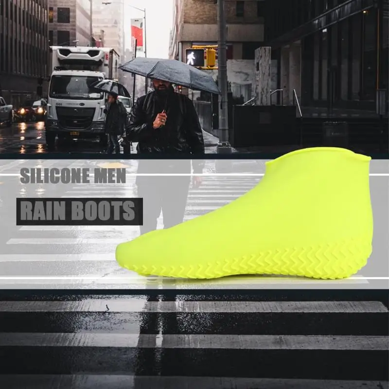 1 Pair Reusable Shoes Covers Waterproof Silicone Protectors for Indoor Outdoor Raingear Rainy Supplies | Дом и сад