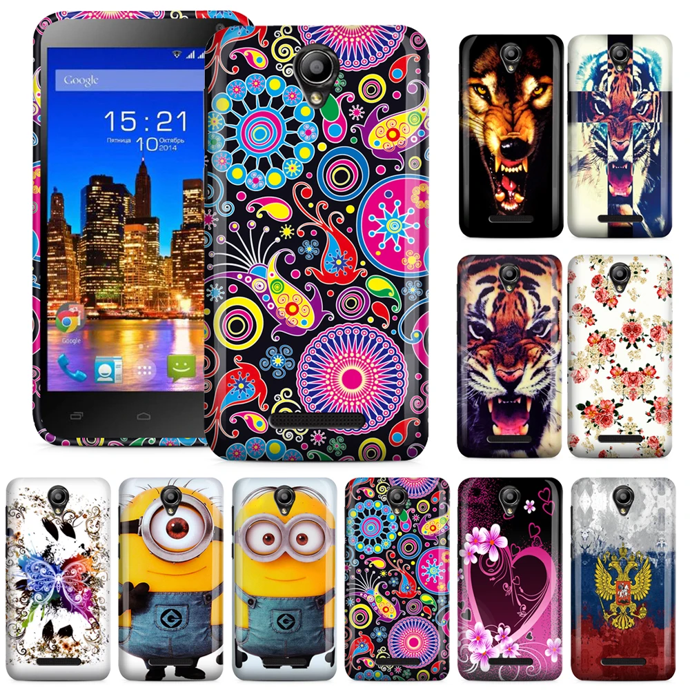 Fly IQ4514 Phone Cases For EVO Tech 4 Glossy Printed TPU Soft Gel Rubber Back Cover With Gift |