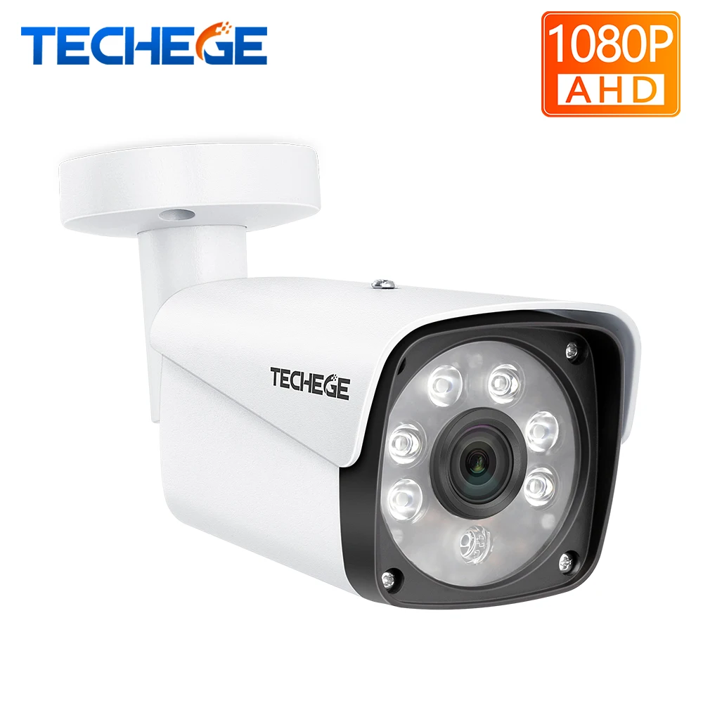 Techege AHD камера 1080P CCTV пуля водонепроницаемый металлический корпус ночное видение