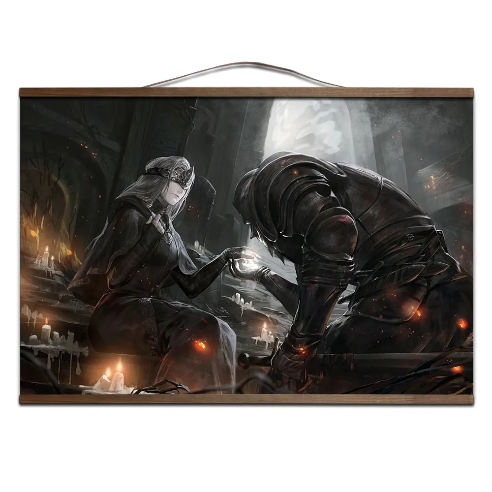 14 Dark Souls 2 3 плакат для HD холст декоративные постеры живопись с твердой древесины Висячие свиток - Цвет: 14