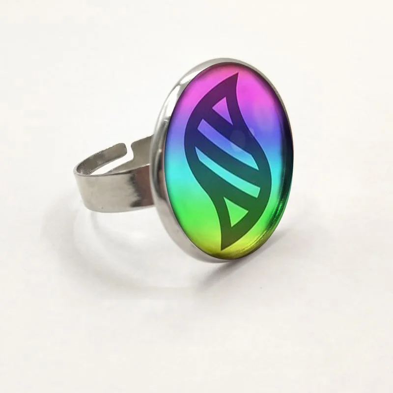 

New Anime Jewellery Pokemon Mega Stone Ring Glass Dome Ring Best Friend