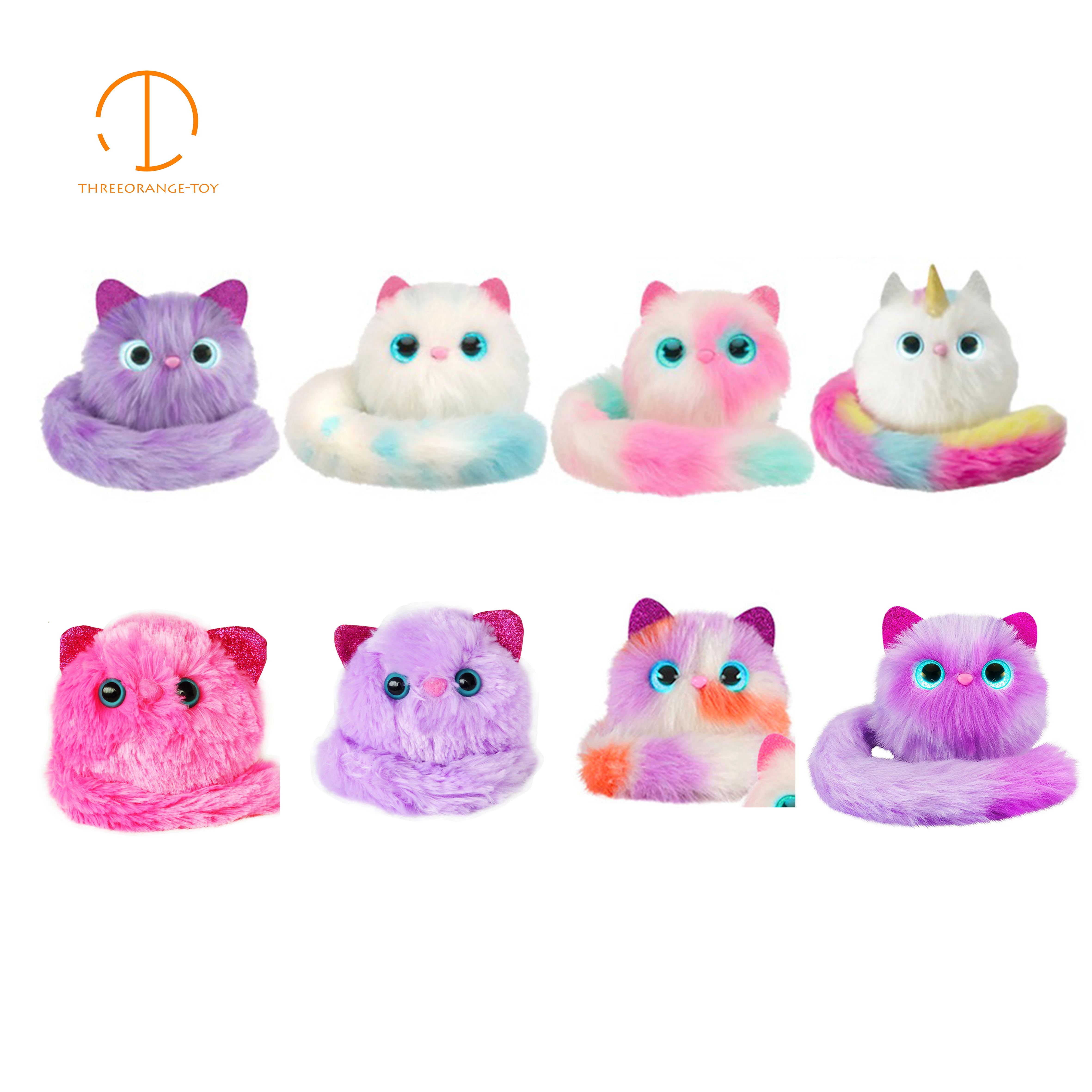 7 типы Led plüschtier Плюшевые cat звук говоря флэш куклы красочные чучело кошки подарок