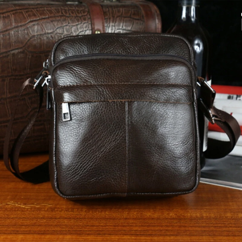 Новинка 2017 винтажная Мужская наплечная сумка-мессенджер из коровьей кожи модные