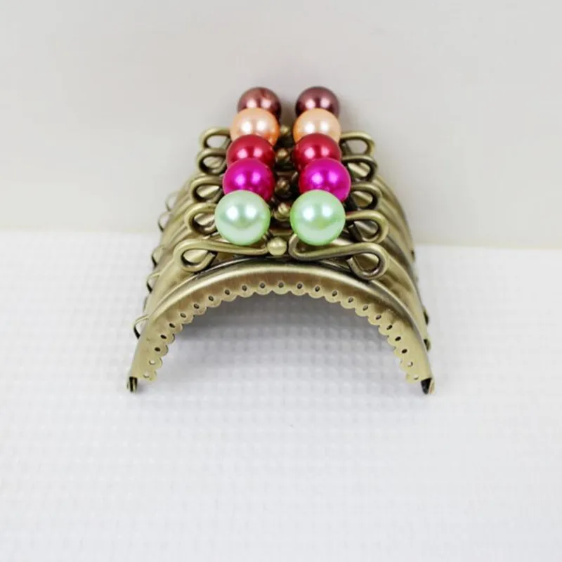 Жемчужные яркие бусины 8 5 см бронзовый цветок кружева металлический кошелек