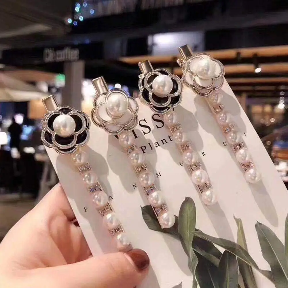 

Fashion Women Pearl Hair Clip Barrettes Girls Rose Flower shape Hair Pins Hair Accessories gifts for lover