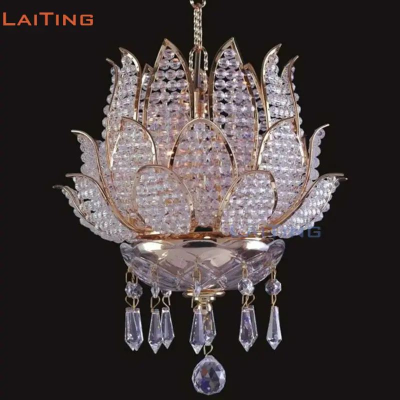 Осветительная люстра с листьями в американском стиле кантри K9 Lampadario Хрустальные