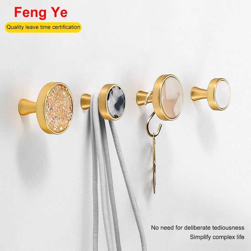 Минималистичные ручки шкафа от Feng Ye простые европейские латунные дверные ящика