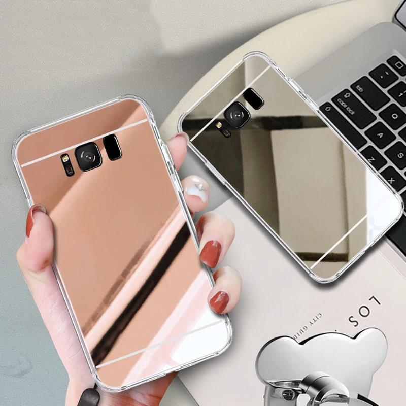 Зеркальный чехол с покрытием для Samsung Galaxy A6 A8 Plus 2018 A7 J2 Pro J4 J6 J8 A750 A750F Модный мягкий
